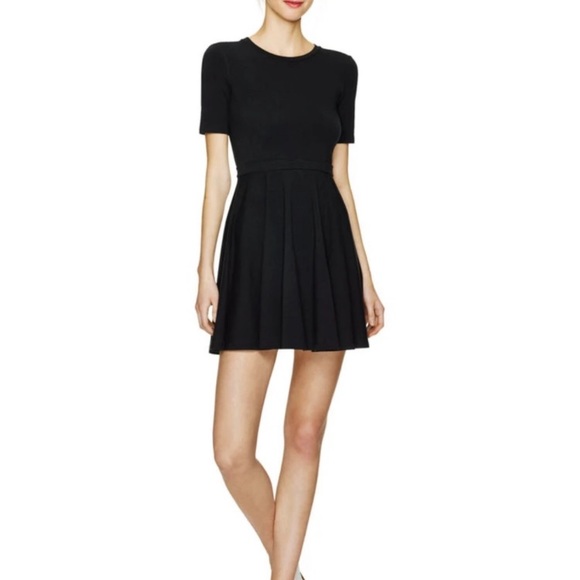 Talula Aritzia Seibu black skater dress with mesh back, medium - Picture 2 of 9